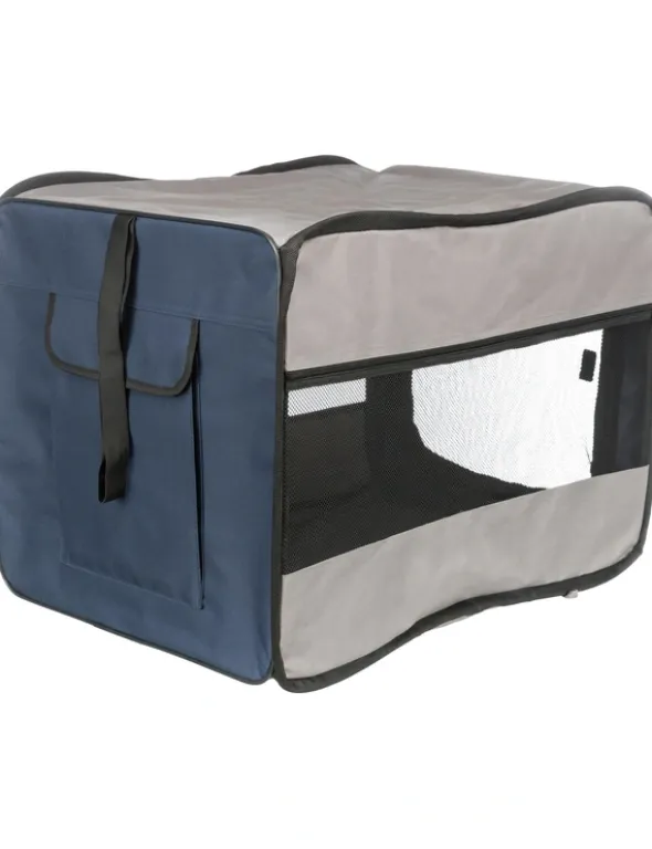 TRIXIE Hundebox Twister blau, grau 45x45x64 cm