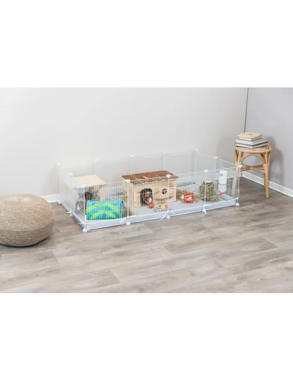 TRIXIE Indoor Freilaufgehege Metall weiß