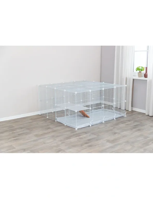 TRIXIE Indoor Freilaufgehege Metall weiß