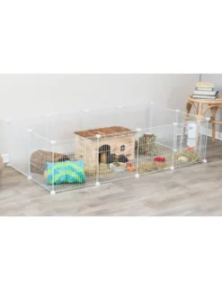 TRIXIE Indoor Freilaufgehege Metall weiß