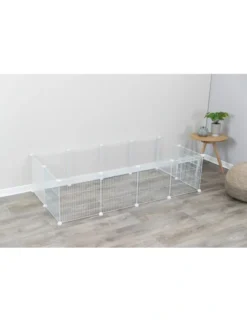 TRIXIE Indoor Freilaufgehege Metall weiß
