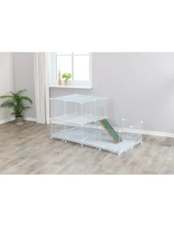 TRIXIE Indoor Freilaufgehege Metall weiß