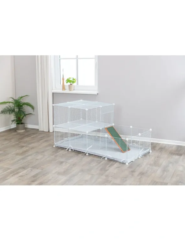TRIXIE Indoor Freilaufgehege Metall weiß