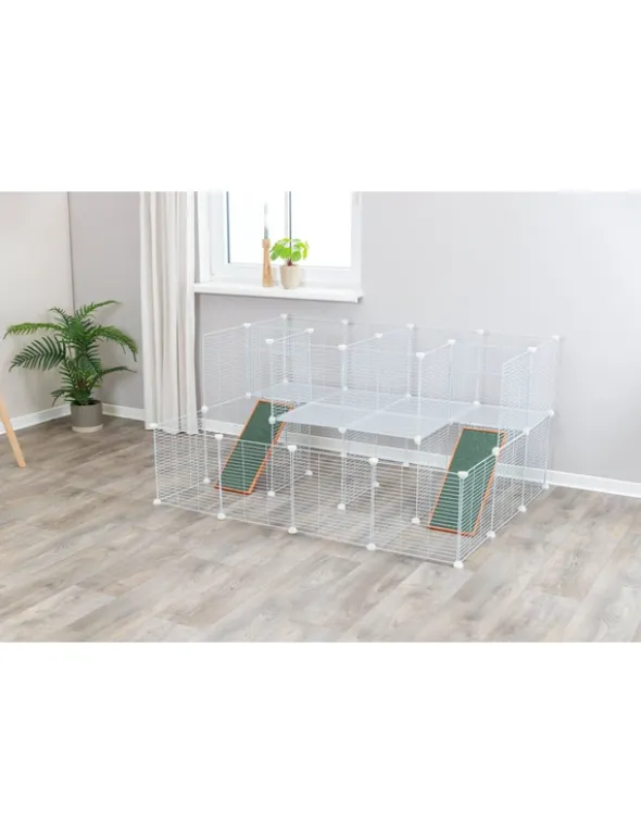TRIXIE Indoor Freilaufgehege Metall weiß