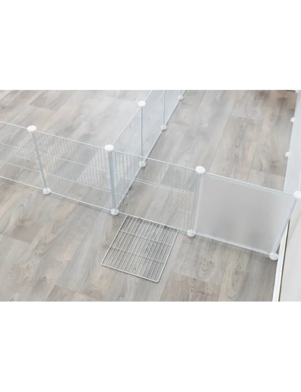 TRIXIE Indoor Freilaufgehege Metall weiß