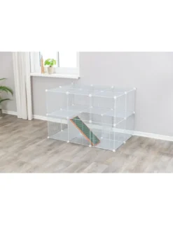 TRIXIE Indoor Freilaufgehege Metall weiß