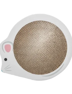 TRIXIE Junior Kratzpappe Maus Katzenminze weiß