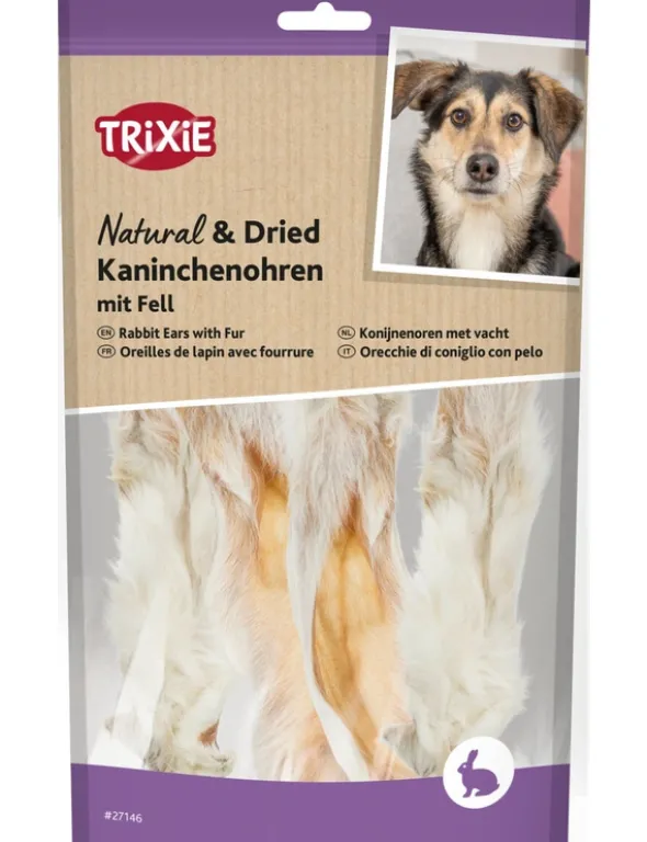 TRIXIE Kaninchenohren mit Fell 100g