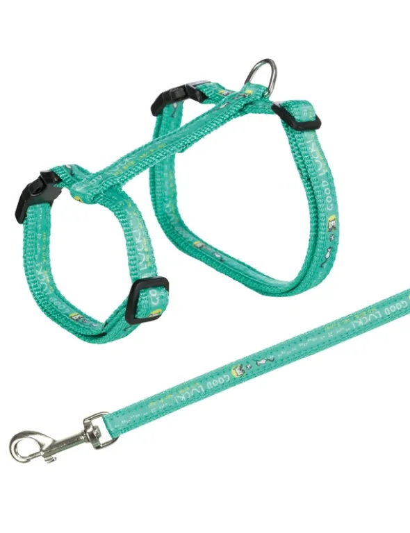 TRIXIE Katzengeschirr mit Leine Good Luck diverse 1,2 m