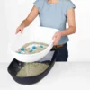 TRIXIE Katzentoilette Berto mit Rand granit, grau, pastellblau
