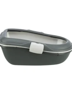 TRIXIE Katzentoilette Berto mit Rand granit, grau, pastellblau