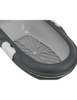 TRIXIE Katzentoilette Berto mit Rand granit, grau, pastellblau