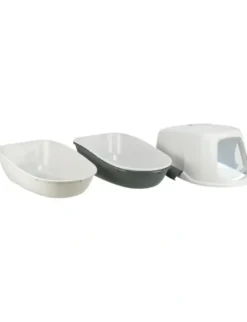 TRIXIE Katzentoilette Berto Top mit Haube helltaupe, taupe