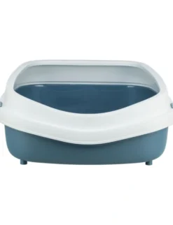 TRIXIE Katzentoilette Primo mit Rand blau, weiß