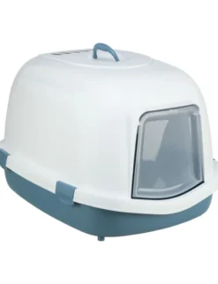TRIXIE Katzentoilette Primo Top mit Haube blau, weiß