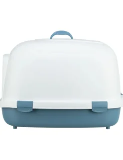 TRIXIE Katzentoilette Primo Top mit Haube blau, weiß