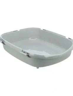 TRIXIE Katzentoilette Primo Top mit Haube grau, weiß
