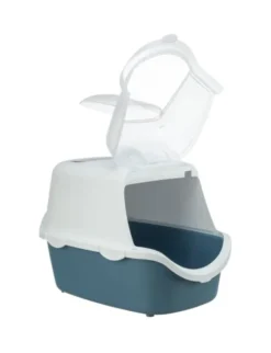 TRIXIE Katzentoilette Vico Open Top mit Haube blau