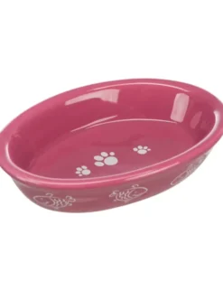 TRIXIE Keramiknapf oval Pfoten/Fische-Motiv diverse 0,2 l