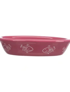 TRIXIE Keramiknapf oval Pfoten/Fische-Motiv diverse 0,2 l