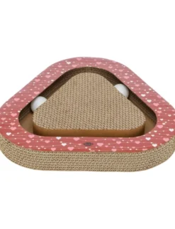 TRIXIE Kratzpappe dreieckig rot 36 × 36 cm