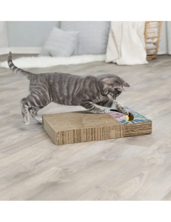 TRIXIE Kratzpappe mit Bällen und Katzenminze bunt