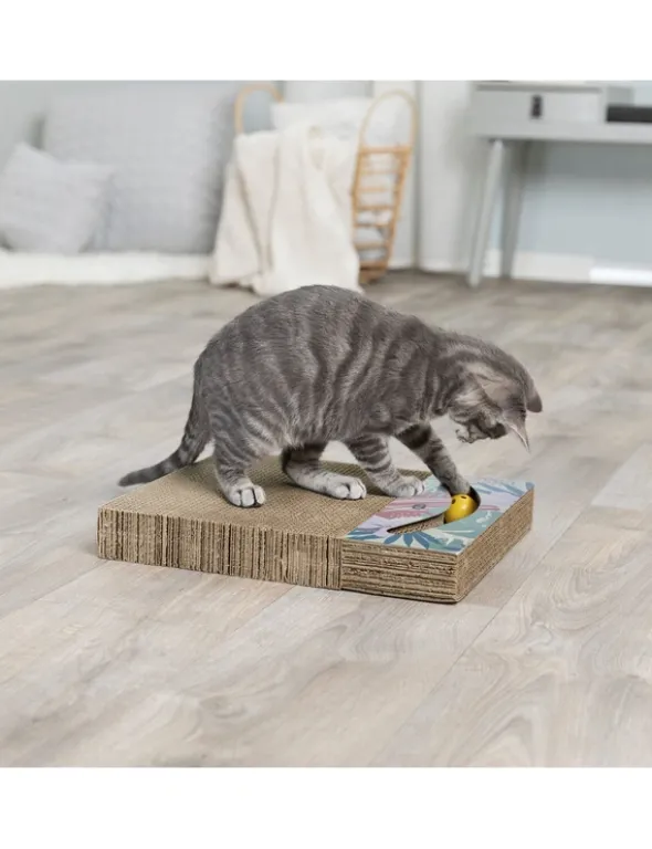 TRIXIE Kratzpappe mit Bällen und Katzenminze bunt