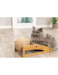 TRIXIE Kratzrampe mit Ball braun