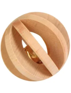 TRIXIE Lamellenball mit Schelle Holz