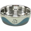TRIXIE Napf Edelstahl/Silikon blau, grau, weiß 0,4 l