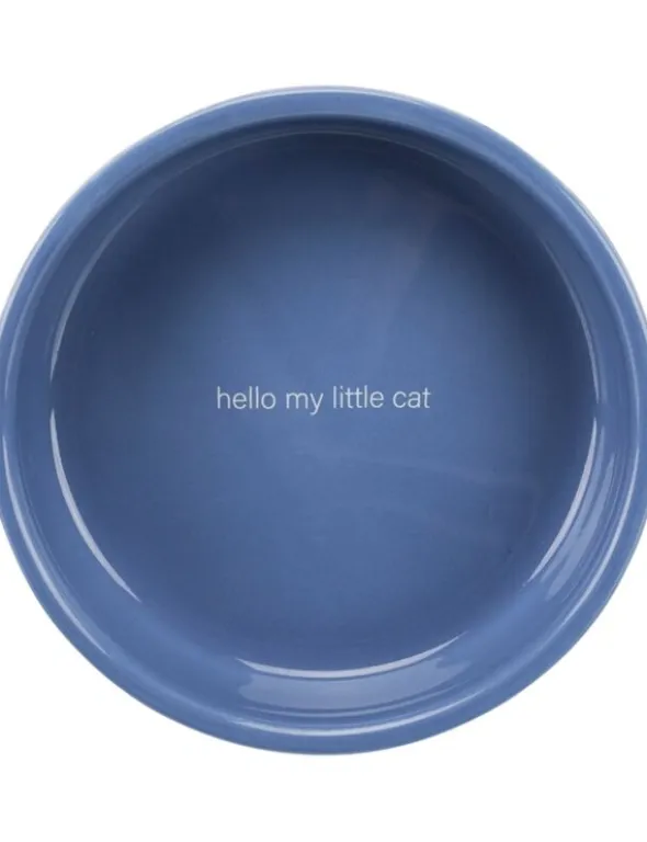 TRIXIE Napf flach Hello my little cat blau 300 ml