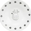 TRIXIE Napf flach Katze/Pfoten weiß 200 ml
