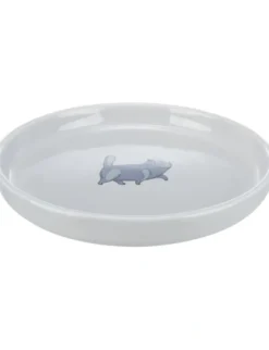 TRIXIE Napf flach und breit Katze grau 600 ml
