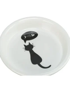 TRIXIE Napf Katze/Fisch weiß 250 ml