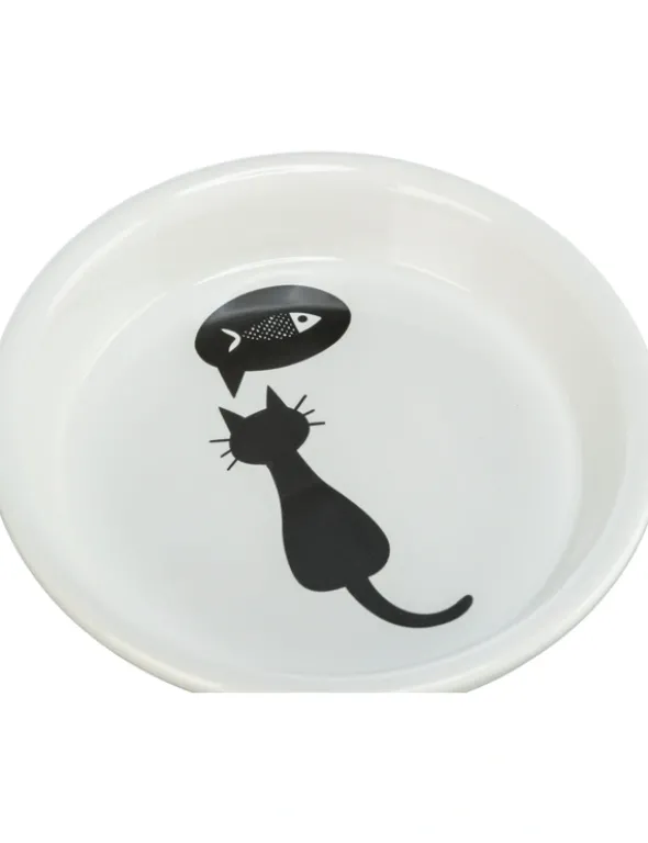 TRIXIE Napf Katze/Fisch weiß 250 ml