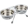 TRIXIE Napf-Set Klapperschutz grau 2 x 0,25 l
