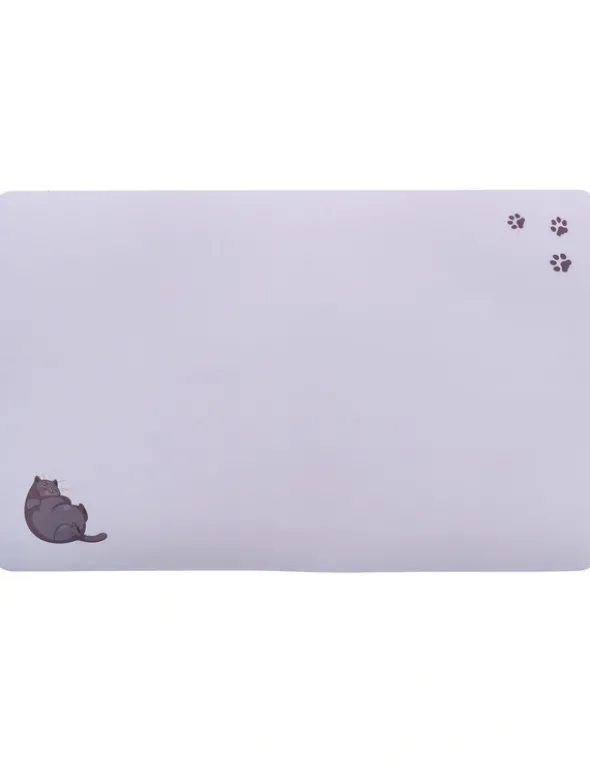 TRIXIE Napfunterlage dicke Katze lila 44x28 cm