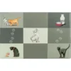 TRIXIE Napfunterlage Patchwork Cat grau 44 x 28 cm