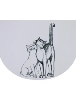TRIXIE Napfunterlage Schmusekatzen weiß 40 x 30 cm
