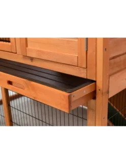 TRIXIE natura Kleintierstall + Freilaufgehege spitz braun
