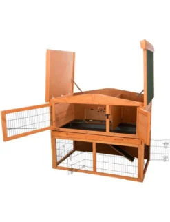 TRIXIE natura Kleintierstall + Freilaufgehege spitz braun