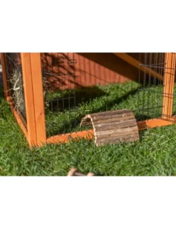 TRIXIE natura Kleintierstall + Freilaufgehege spitz braun