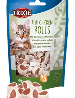 TRIXIE PREMIO Fish Chicken Rolls Mit Huhn & Seelachs 50g