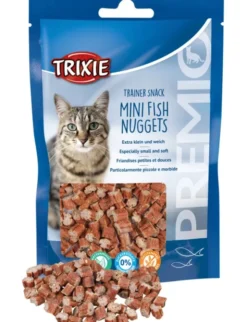 TRIXIE PREMIO Trainer Snack Mini Fish Nuggets Mit Thunfisch, Huhn & Katzenminze 43,4g