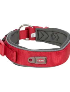 TRIXIE Premium Halsband extra breit graphit, rot XS-S