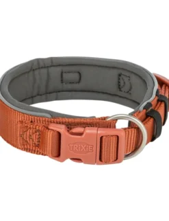 TRIXIE Premium Halsband extra breit graphit, rostbraun XS-S