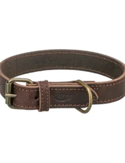 TRIXIE Rustic Fettleder-Halsband dunkelbraun XS-S