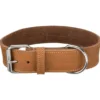 TRIXIE Rustic Fettleder-Halsband Heartbeat braun S-M