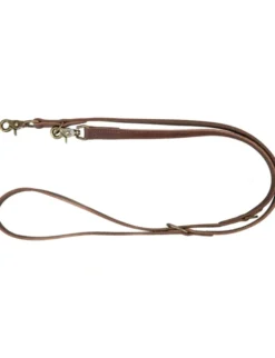 TRIXIE Rustic Fettleder-V-Leine dunkelbraun 2 m/12 mm