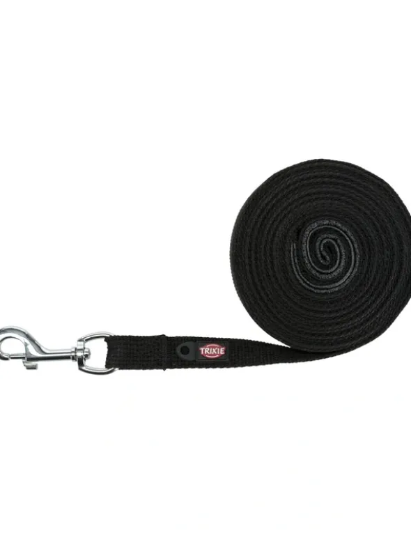 TRIXIE Schleppleine Baumwolle schwarz 5 m / 20 mm